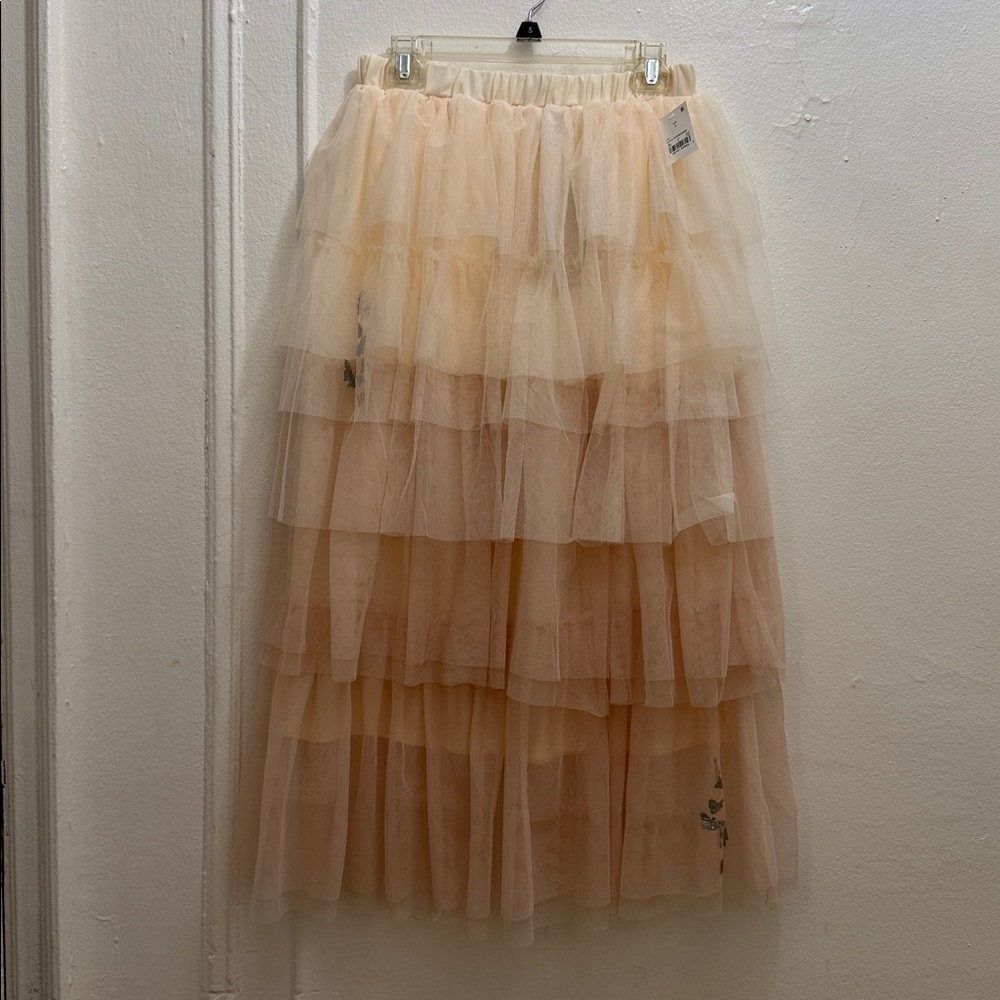 WickedxTarget Cream & Pink Layered Tulle Skirt